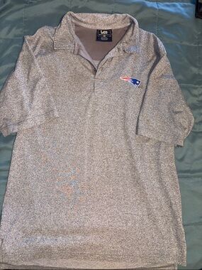 Lee Gray Heather Patriots Polo Shirt